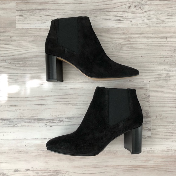 LIKE NEW Rag & Bone Aslen Black Suede Boots Booties - Picture 2 of 4